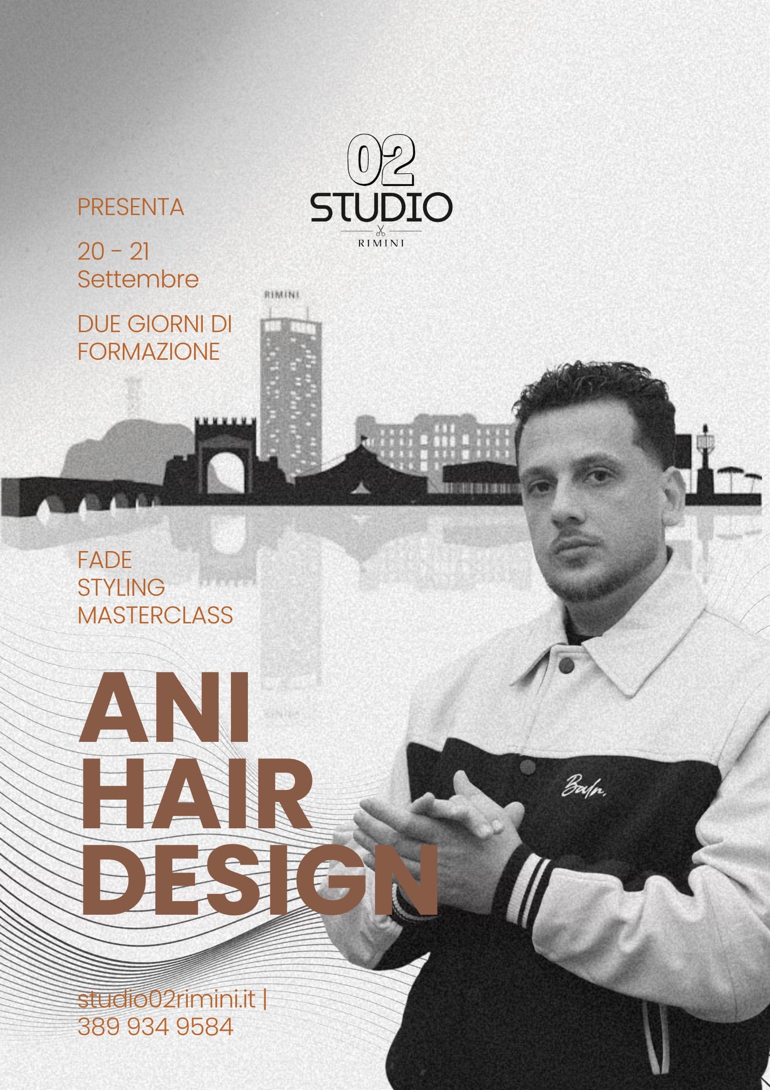 Locandina del corso per barbieri Fade Styling Masterclass con Ani Hair Design